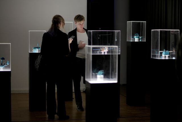Public interaction during the opening of the exhibition at Goethe-Institut in Bucharest, November 2024. Photo Andreea Săsăran