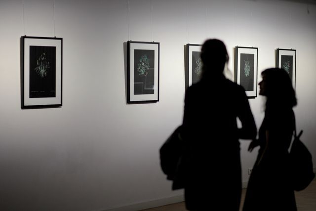 Public interaction during the opening of the exhibition at Goethe-Institut in Bucharest, November 2024. Photo Andreea Săsăran