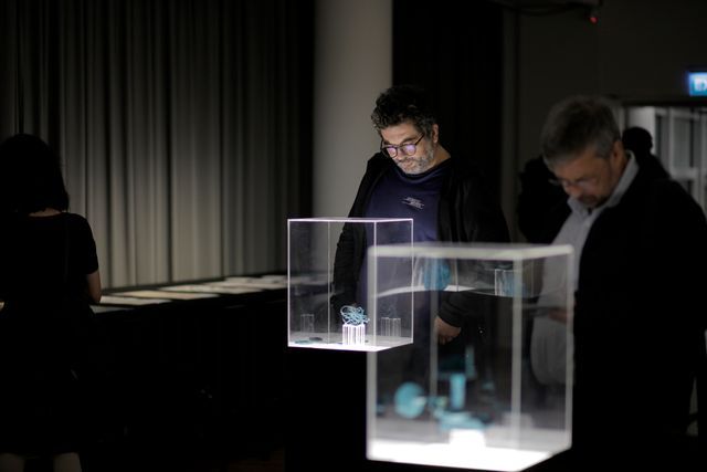 Public interaction during the opening of the exhibition at Goethe-Institut in Bucharest, November 2024. Photo Andreea Săsăran